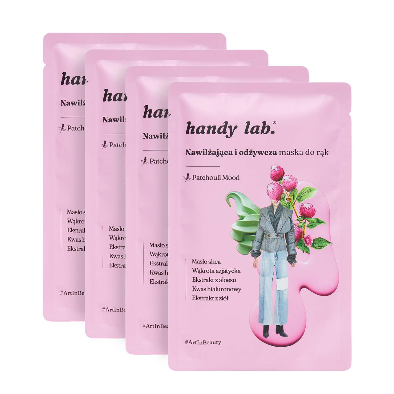 Maska do rąk nawilżajżco-odżywcza z kompleksem ziół Patchuli Mood handy lab.