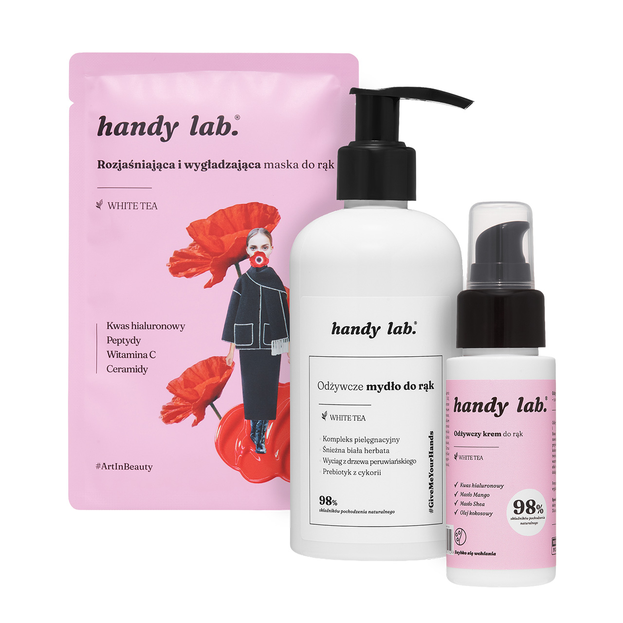 Hand White Tea Set handy lab.